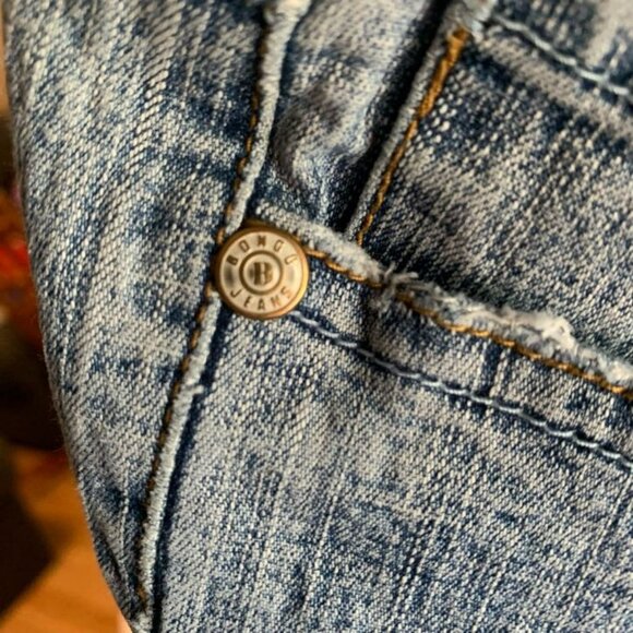 Vintage Bongo Women's Denim Flare Leg Jeans Medium Size 11 Boho Joe Y2K - Picture 15 of 16